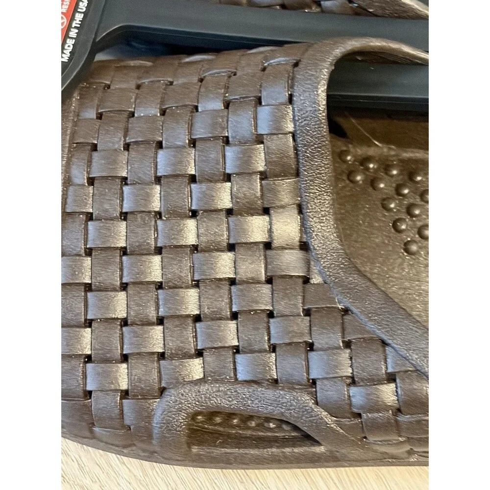 OKABASHI Men's Torino Brown Sandals Slides - Sz Large (8 - 8.5) - New With Tags